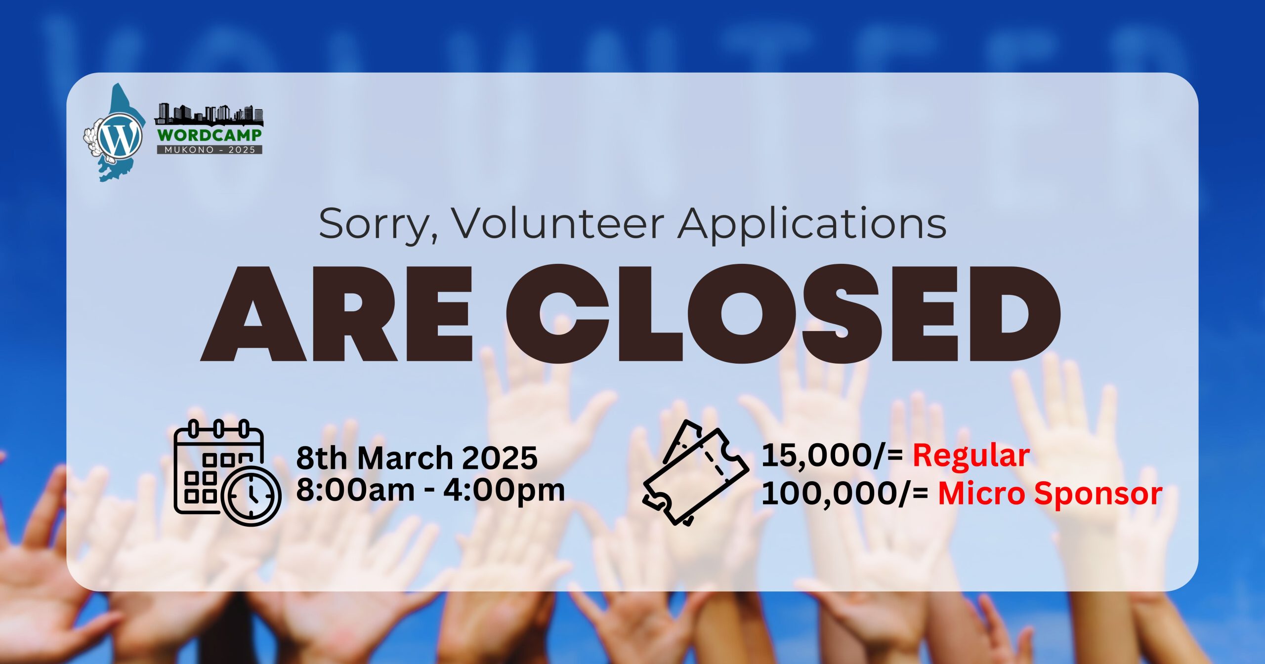 WordCamp Mukono Closes Volunteer Applications